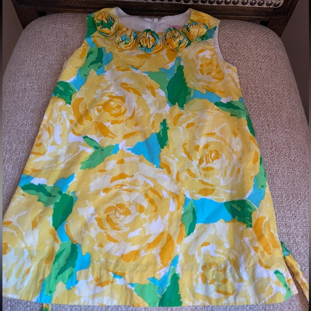 Lilly Pulitzer Toddler shift dress in yellow rose
